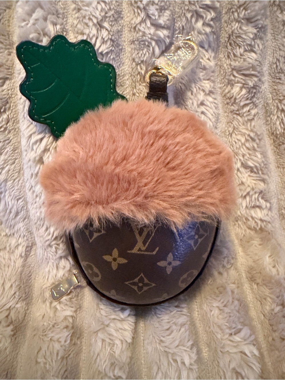 Fur Acorn Bag Charm